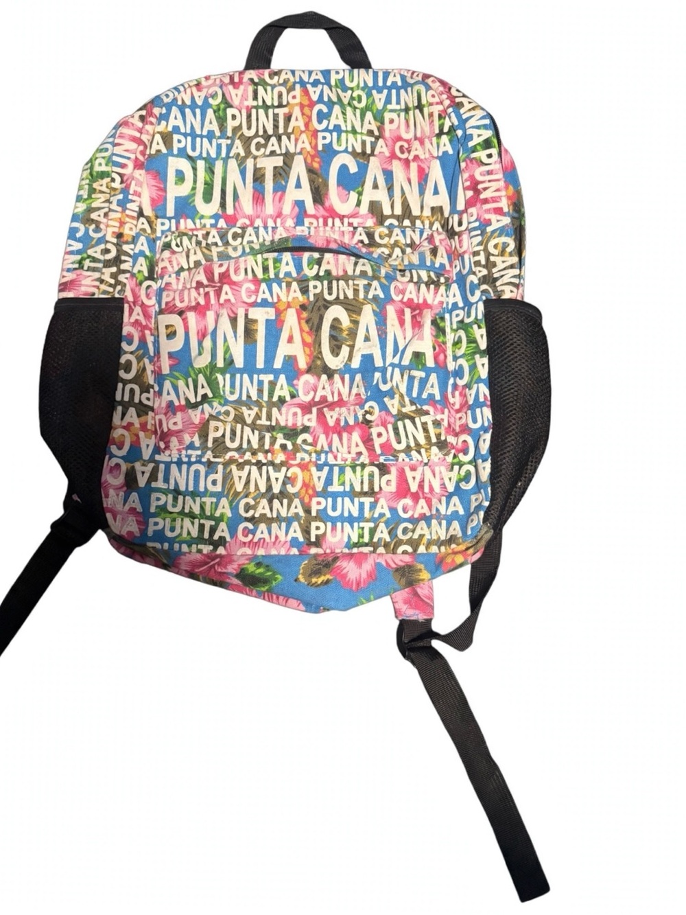 Punta Cana Multicolor Floral Logo Backpack